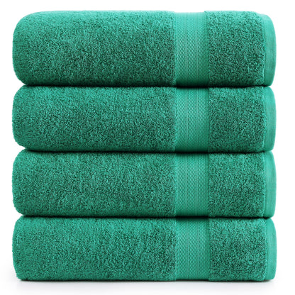 LANE LINEN 100% Cotton Bath Towels Set - 24 PCs - Durable, Quick Dry, Super Soft & Highly Absorbent - 4 Bath, 4 Fingertip, 6 Hand Towels, 8 Washcloths, 2 Bath Sheets - Perfect Family Set - Cool Grey