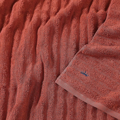 Textured Rust 6 Piece Towel Set, Solid Color Themed, Oeko-TEX Certified Confidence