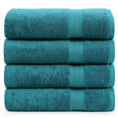 LANE LINEN 100% Cotton Bath Towels Set - 24 PCs - Durable, Quick Dry, Super Soft & Highly Absorbent - 4 Bath, 4 Fingertip, 6 Hand Towels, 8 Washcloths, 2 Bath Sheets - Perfect Family Set - Cool Grey