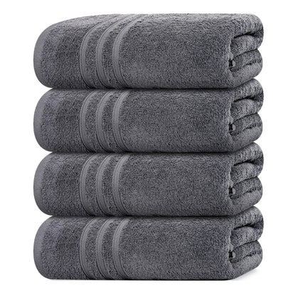 Tens Towels 4 Piece Bath Towels 27x54 Inches, Sky Blue