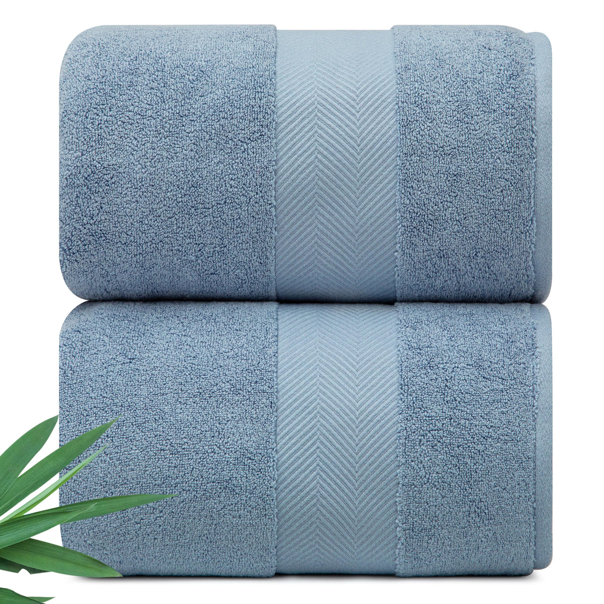 Alusa Home Ultra Soft & Plush Viscose from Bamboo Bath Towels - 700 GSM Luxury Bath Towels - 6 Piece Set - Super Absorbent & Quick Drying (Eucalyptus Green)