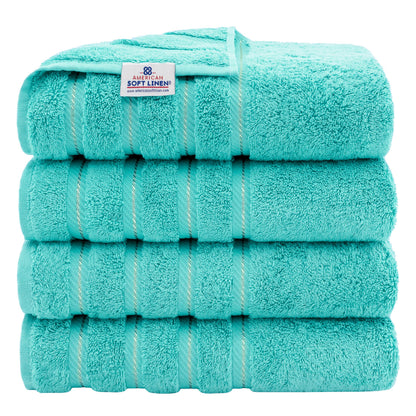 American Soft Linen 100% Cotton Luxury Turkish Towels, 6 Piece Towel Set